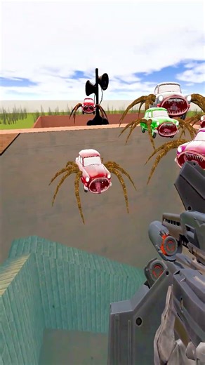 Colorful Car Eater on Top in Maze GMod