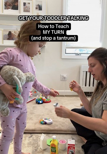 Redirection is a good way to stop a tantrum and modeling language to use helps prevent them #toddlertips #languagedevelopment #toddlertantrums #behaviormanagement #speechlanguagepathologist
