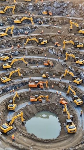 Miniature Mining World That Looks 100% Real! #shorts #xcavator #excavator #lego #construction