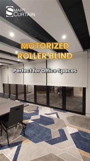 Smart Roller Blind for Office — Clean. Professional. Functional. 🏢✨ ✨ Why choose Motorized Roller Blind for your office? • One-click smart control – operate all blinds together 🎛️ • 100% blackout – full privacy for meeting rooms & workspaces 🕶️ • Custom-made fitting – neat, precise & professional finish 📐 • Simple & classy design – upgrade your office appearance ✨ Perfect for: Office 🏢 • Meeting Room 👥 • Conference Room 📊 • Commercial Space 🏬 Whether you are renovating your office or upg