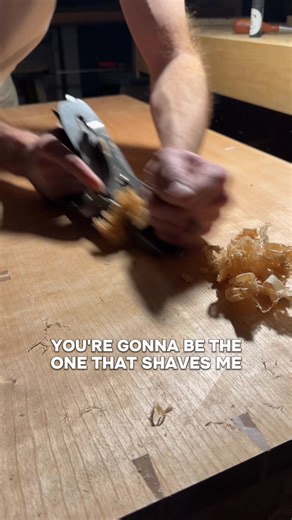 Cleaning up the casework for my cherry bureau This was a couple hours of planing, and I still need to do final smoothing pass. But sure beats the hell out of sanding. #woodworking #handtools #woodworkinghandtools