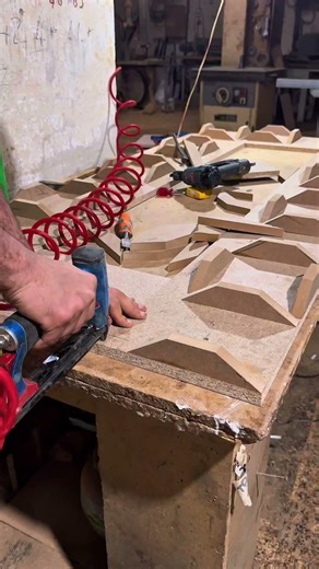 Turning scrap pieces into a stunning mirror frame. #woodworking #handmade #mirror