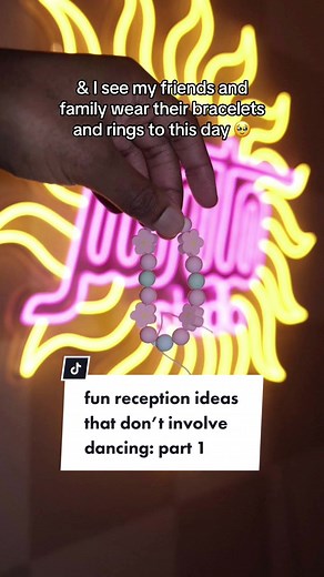 Part 1 of wedding reception ideas I did for my wedding that don’t involve dancing 🌼 #nontraditionalwedding #weddingtiktok #weddingreception #weddinginspo #weddingideas #queerwedding #lgbtqwedding