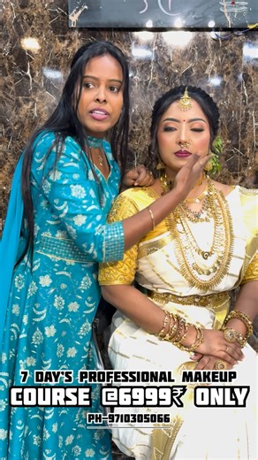 Siva Sheema | Best Bridal Makeup Artist |Best Makeup Academy on Instagram: "Professional Bridal Makeup Course Start’s FEBRUARY 7️⃣ 📲For Enquiries - Call ☎️ 9710305066 📢📣Registration Open 🪬Sheema Makeovers Academy... 7️⃣Days Professional Makeup Course @ 6️⃣9️⃣9️⃣9️⃣ ₹ only with Certificate... ✅Our professional Bridal makeup class includes 💄 ⭐Party look ⭐Muhurtham look ⭐South Indian Bridal Look ⭐Reception look ⭐Saree Pre pleating ⭐Box folding ⭐Draping ⭐Hairstyling ⭐Social Media Marketing ⭐Bus