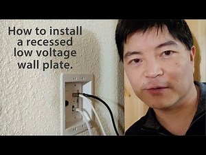 How to install a recessed low-voltage wall plate / mounting bracket.