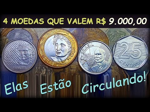 4 "rare" and valuable Real coins that are in circulation and have high value for collectors!