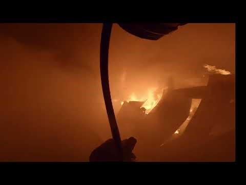 ntense Firefighter POV: Battling Flames in Santiago