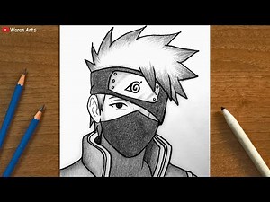how to draw Kakashi Hatake step by step | kakashi drawing easy | How to draw anime step by step