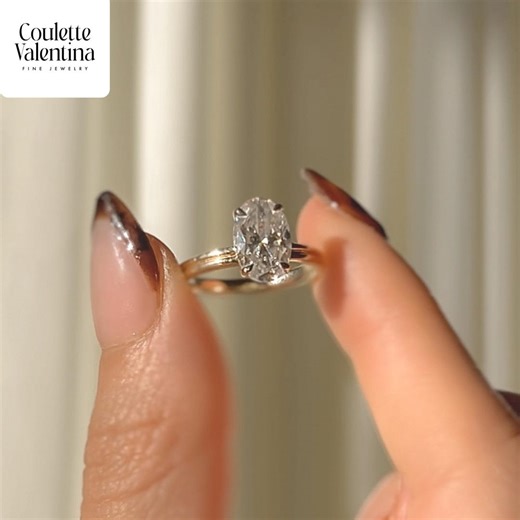 IGI Certified Oval Lab Diamond Engagement Ring | 14K Gold Solitaire - Etsy