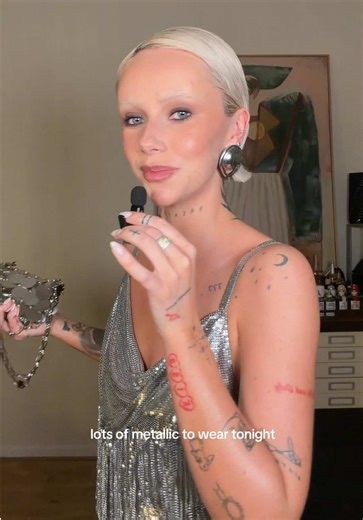 Stylish Silver Evening Wear for Galentine's Day