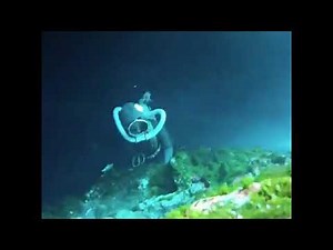 scuba diving retro girl