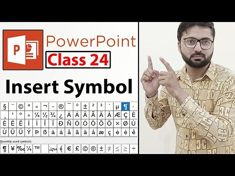 How to insert Symbol in PowerPoint - Class 24