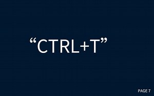 p7_整理一下ctrl t