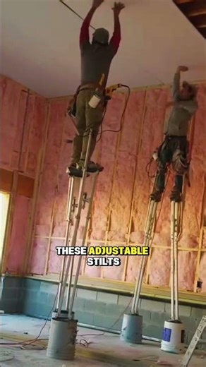 Amazing Drywall Stilts in Action