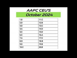 AAPC free ceus October 2024 #ceus #cpc #october #2024 #Aapc #exam #lowcostceus #free