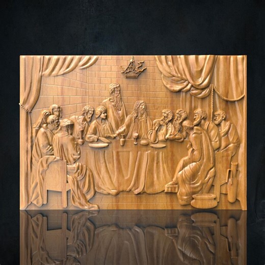 The Last Supper 3D STL Model for CNC Router, Jesus Christ Rescue Relief, Christian Religious Wall Art Digital Design for Artcam and Aspire - Etsy