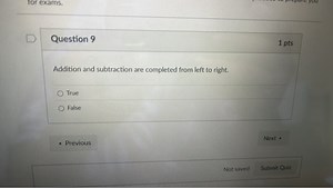 Question 9Addition and subtraction are completed from left to... | Filo