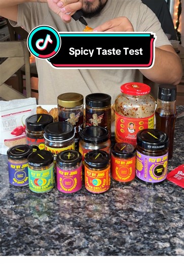 I like chili oil. I like spicy things. Today I try most of my spicy collection. I’m sure I have more but didn’t want to keep looking for them. #chilioil #tastetest #options #spicy #salsamacha @FLY BY JING hello!!! @franksredhot 👀 @Kinder's Flavors @CMK Chili Oil