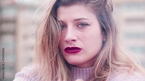 Profound Sadness: A Young Beautiful Blonde's Heartfelt Grief