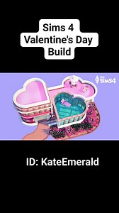 61K views · 515 reactions | Sims 4 Build without CC, built to celebrate Valentine's Day! Perfect for a couple. Lot: Sweetheart Haven #EAPartner #TheSims4 #sims4 #sims #sims4build | Kate Emerald | Facebook