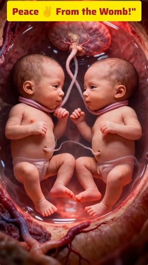 Twin Babies Hugging & Flashing Peace Sign in the Womb ✌️ | Amazing Ultrasound Moment!"