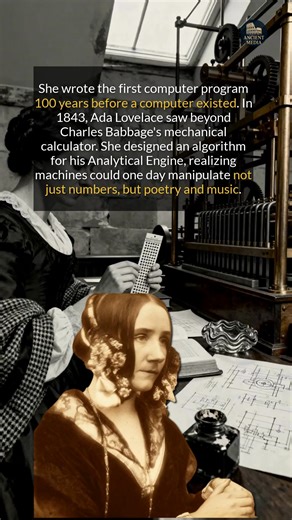 5.8K views · 58 reactions | Ada Lovelace wrote the very first computer program in 1843. #history #didyouknow #AdaLovelace | Ancient Media | Facebook
