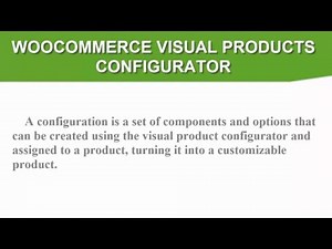 Woocommerce Visual Product Configurator: Create a configurable product