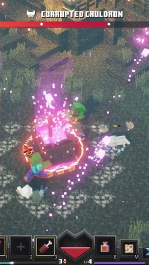 Minecraft dungeons corrupted cauldron boss fight