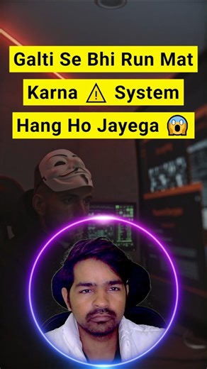 Python Code Ko Mat Chalana ⚠️ Run Kiya To System Hang 😱 | Dangerous Programming Trick #python #hacks