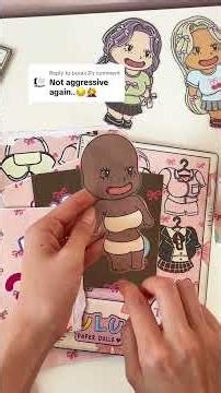 Play & Organize Routine 🧋 | Lulu Paper Dolls | Relaxing Aesthetic Paper Doll Craft #Shorts