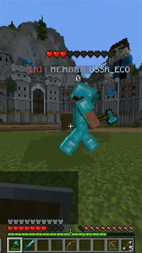 Minecraft Axe PVP #shorts #minecraft #herobrine