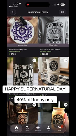 September 13th is #supernatural day! All items are 40% off today only!! ❤️➡️ https://theloafpress.etsy.com #spnfamily #supernaturalfans #DeanWinchester #spnfamilyforever