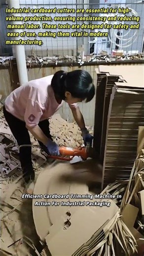 Efficient Cardboard Trimming Machine In Action For Industrial Packaging