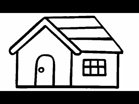 🏠how to draw house drawing easy beautiful house colour painting step by step house drawing home cute