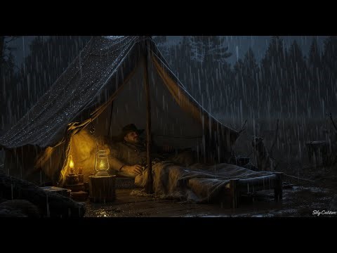 Arthur Sleeping Softly Inside His Warm Tent on a Stormy Night | RDR2 ASMR