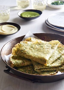 Savory Indian Chickpea Crepes {Gluten-Free, Vegan} - The Blender Girl