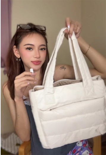 so so so cutee 🤍🦢 #bagsmart #schoolbag #officebag #totebag