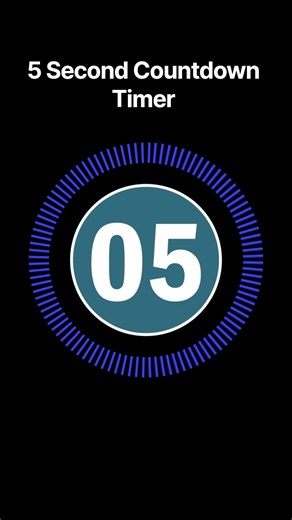 5 Second Timer With Relaxing Sound | #5secondcountdowntimer #5second #5secondtimer #countdowntimer 5