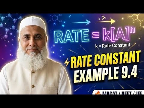 Role of Rate Constant in Reaction Rate|Chemical Kinetics | Example 9.4|MDCAT. ‪@chemistrywallah120‬