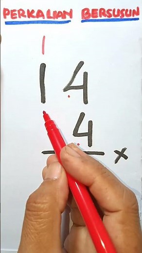 Belajar Perkalian Bersusun Puluhan Dan Satuan #shorts