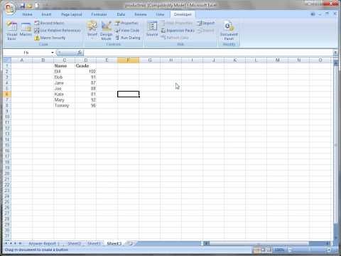 Creating a Macro Button in Excel 2007