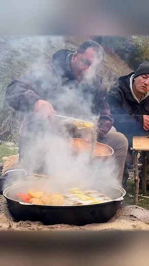 28K views · 611 reactions | Tender fish and savory vegetables cooked over an open fire, infused with smoky flavors. A rustic outdoor feast awaits. #GrilledFish #OutdoorCooking #OpenFireCooking #Cooking | Wilderness Grill | Facebook