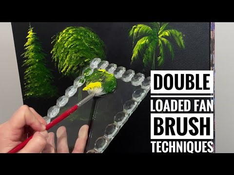 Double Loaded Fan Brush Techniques and Brushstrokes
