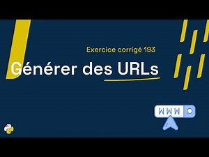 Exercice corrigé 193 : Générer des URLs complètes avec f-strings et .format()