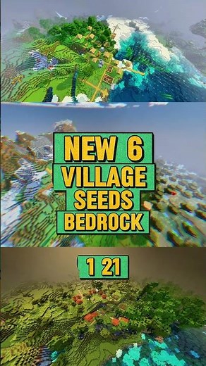 Minecraft Bedrock 1.21: 6 Useful Village Seeds 🏡 #minecraft #minecraftseeds