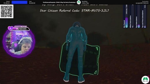 CHARITY EVENT! 68-year old Granny joining @forsciencesc Combat for a Cause benefitting Child's Play Go Karts! Use QR Code or pinned link.