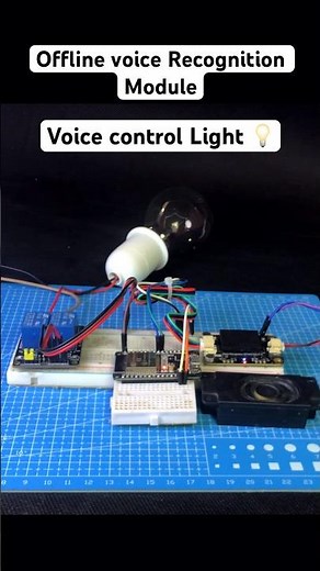 voice Control light using DF Gravity voice Recognition Module Esp32 #shorts #arduino