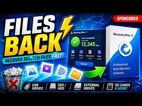 Recover Deleted Files FAST ⚡ USB, SSD & Internal / External Drives | RecoveryFox AI (Sponsored)