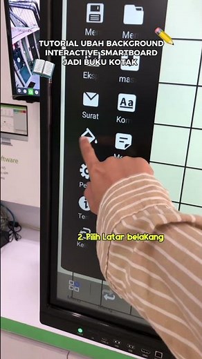 TUTORIAL UBAH BACKGROUND WHITEBOARD INTERACTIVE SMARTBOARD 75INCH ‼️😱