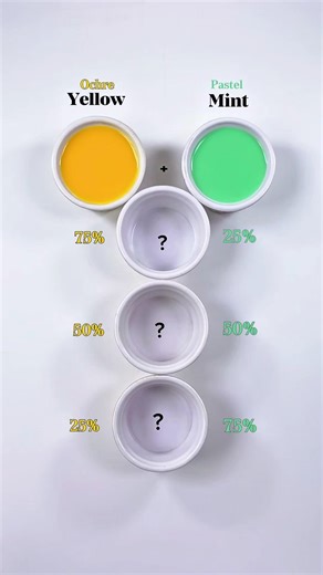Let's Mixing Ochre Yellow + Pastel Mint Color 😍 #colormixing #painting #art #artandcraft #art